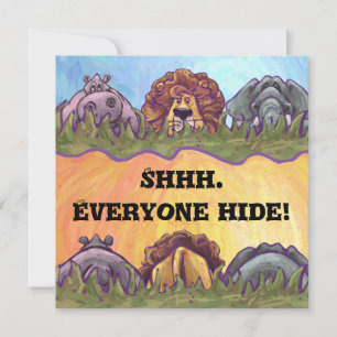 Safari Verrassingsfeestuitnodiging Kaart