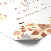 SAFARI Versier een Block Baby shower Game Sign Poster (Hoek)