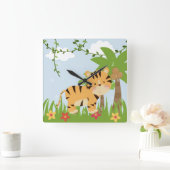 Safari Vierkante Klok (Huis)