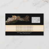 Safari visitekaartjes, cheeths - aanpasbaar visitekaartje (Achterkant)