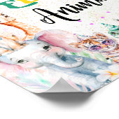 Safari Voed de dieren geen verjaardagsfeestje Poster (Hoek)