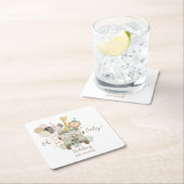 Safari Vrachtwagen Oerwoud Dieren Boho Baby shower Kartonnen Onderzetters (Insitu)