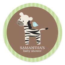 Safari Vrienden Baby shower Stickers
