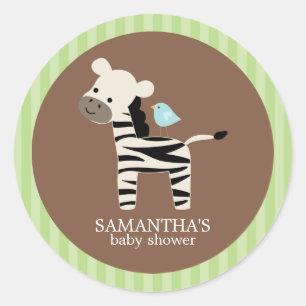 Safari Vrienden Baby shower Stickers