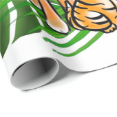 Safari vrienden, giraf, zebra, tijger, palmbladere cadeaupapier (Rol Hoek)