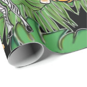 Safari vrienden, giraf, zebra, tijger, palmbladere cadeaupapier (Rol Hoek)