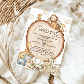 Safari Vrienden Rustiek Boho Baby shower Kaart
