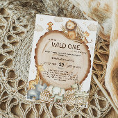 Safari Vrienden Rustiek Boho Baby shower Kaart