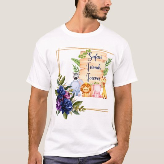Safari Vrienden voor altijd T-shirt (Voorkant)