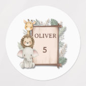 Safari Waterproof Labels, Oliver's Name Labels (Design 1)