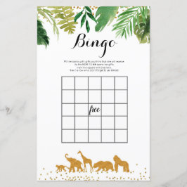 Safari Waterverf Bingo Game