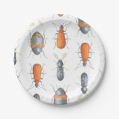Safari Waterverf Bugs Pattern Papieren Bordje (Voorkant)