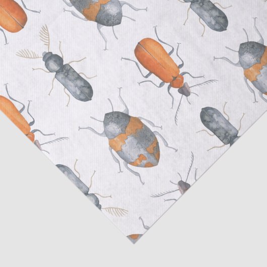 Safari Waterverf Bugs Pattern Tissuepapier (Detail)