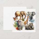 Safari Waterverf Flat Kaart (Voorkant / Achterkant)