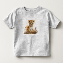 safari waterverf tekening - leeuw koning