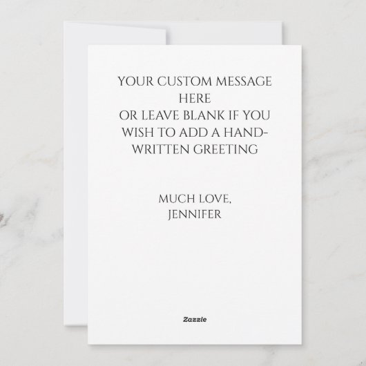 Safari Waterverf Tijger Feestdagenkaart (Achterkant)