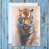 Safari Waterverf Tijger Feestdagenkaart