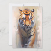 Safari Waterverf Tijger Feestdagenkaart (Achterkant)