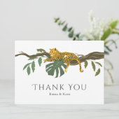 Safari Wedding Oerwoud Cheetah Bedankt (Staand voorkant)