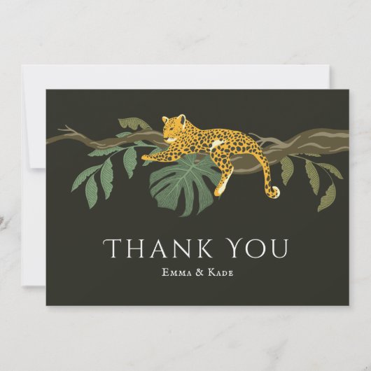 Safari Wedding Oerwoud Cheetah Bedankt (Voorkant)