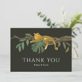 Safari Wedding Oerwoud Cheetah Bedankt (Staand voorkant)