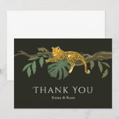 Safari Wedding Oerwoud Cheetah Bedankt (Voorkant / Achterkant)