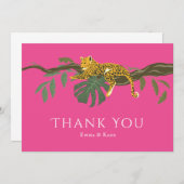 Safari Wedding Oerwoud Cheetah Bedankt (Voorkant / Achterkant)