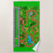 Safari wegen voor auto's strandlaken (Voorkant)