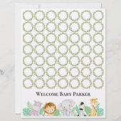 Safari Welkom Baby-bord (Voorkant)