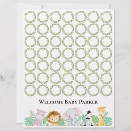 Safari Welkom Baby-bord