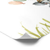 Safari Welkom Wild Een Eerste Verjaardagsfeest Poster (Hoek)