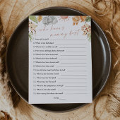 SAFARI Wie kent mama beste Baby shower spel Kaart