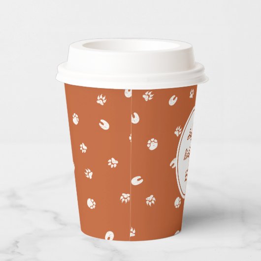 Safari Wild Animal Footprints Verjaardag Papieren Bekers (Rechts)