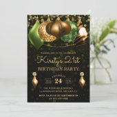 Safari Wild Animal Print Baubles 21ste verjaardag Kaart (Staand voorkant)