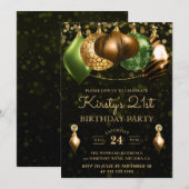 Safari Wild Animal Print Baubles 21ste verjaardag Kaart (Voorkant / Achterkant)