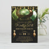 Safari Wild Animal Print Baubles 21ste verjaardag Kaart (Staand voorkant)