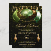 Safari Wild Animal Print Baubles Sweet Sixteen Kaart (Voorkant / Achterkant)