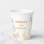 Safari Wild Animals 2nd Birthday Papieren Bekers (Voorkant)