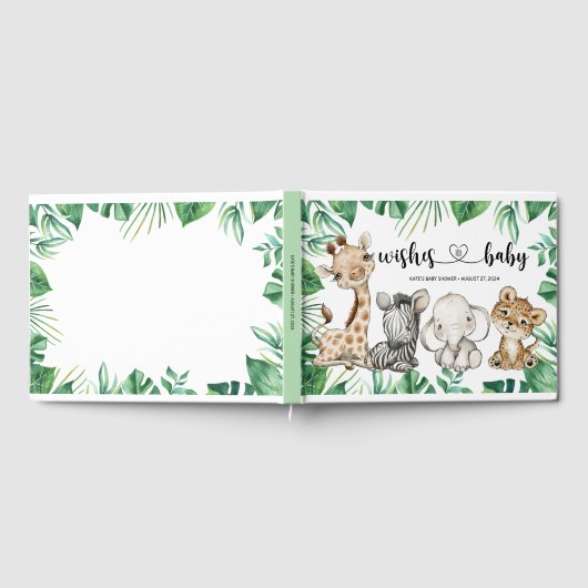 Safari Wild Animals Baby shower Gastenboek (Volledig)