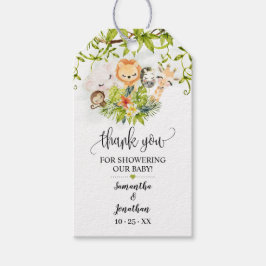 Safari Wild Baby Animals Baby shower Favor Cadeaulabel