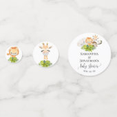Safari Wild Baby Dieren Baby shower Confetti (Achterkanten)