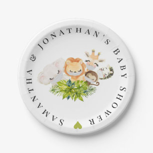 Safari Wild Baby Dieren Baby shower Papieren Bordje