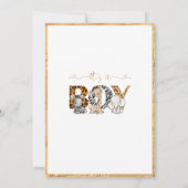 Safari Wild Baby shower Gold Party - Uitnodiging (Achterkant)