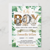 Safari Wild Baby shower Party Kaart (Voorkant)