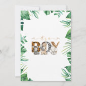 Safari Wild Baby shower Party Kaart (Achterkant)