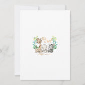 Safari Wild Boy Baby shower Uitnodiging (Achterkant)