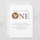 Safari wild een 1e verjaardag kaart (Voorkant)