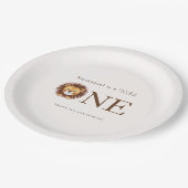 Safari wild een 1e verjaardag papieren bordje (Gekanteld)