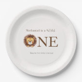 Safari wild een 1e verjaardag papieren bordje (Voorkant)