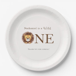 Safari wild een 1e verjaardag papieren bordje